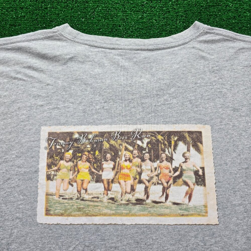 Tommy Bahama Relax Tshirt Men 2XL Gray‎ Short Sleeve Beer Run Summer Casual